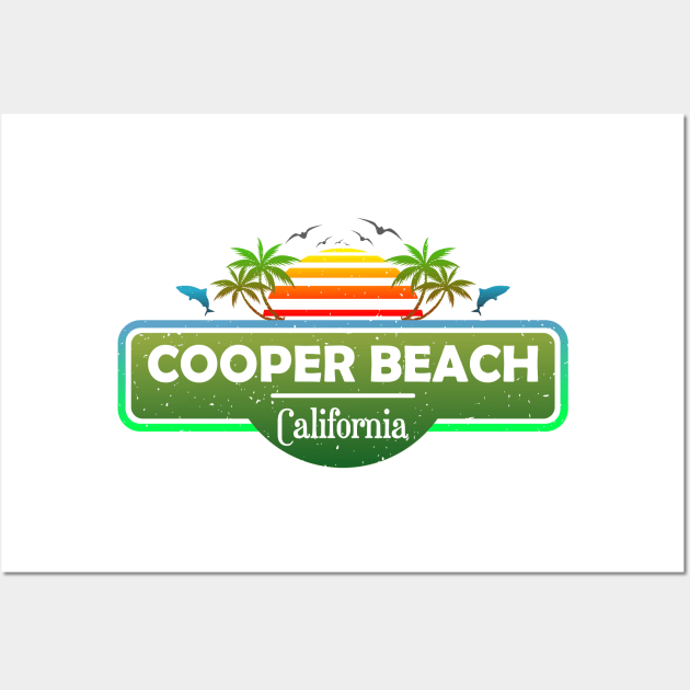 Cooper Beach California, Tropical Palm Trees Sunset - Summer Wall Art by Jahmar Anderson